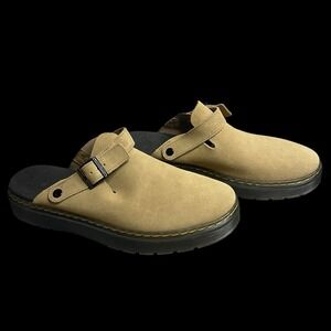Dr. Martens Carlson Suede Mule Slingback Slip On Shoes Savannah Tan  Mens 13